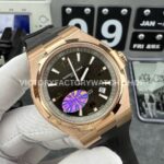 MKS Factory Vacheron Constantin Overseas 47040/000R-9666 Rose Gold Rubber Strap Arabic Numerals Brown Dial