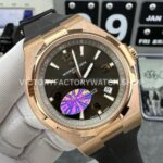 MKS Factory Vacheron Constantin Overseas 47040/000R-9666 Rose Gold Rubber Strap Arabic Numerals Brown Dial
