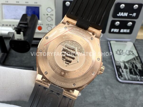 MKS Factory Vacheron Constantin Overseas 47040/000R-9666 Rose Gold Rubber Strap Arabic Numerals Brown Dial