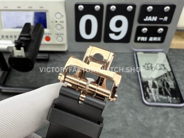 MKS Factory Vacheron Constantin Overseas 47040/000R-9666 Rose Gold Rubber Strap Arabic Numerals Brown Dial