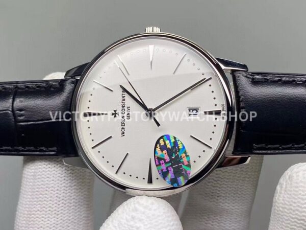MKS Factory Vacheron Constantin Patrimony 85180/000G-9230 40mm Steel Leather Strap White Dial
