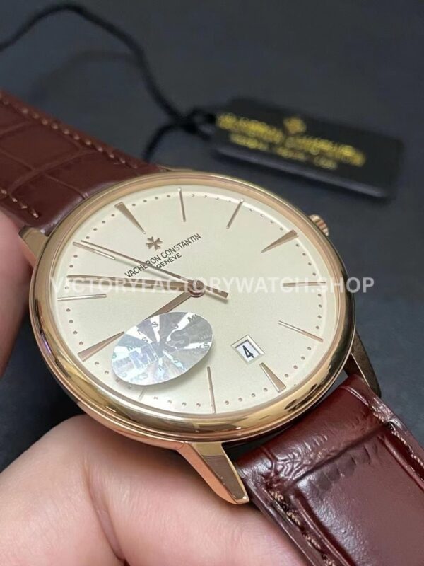MKS Factory Vacheron Constantin Patrimony 85180-000R-9248 40mm Rose Gold Leather Strap White Dia (6) MKS Factory Vacheron Constantin Patrimony 85180/000R-9248 40mm Rose Gold Leather Strap White Dial