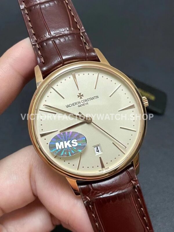 MKS Factory Vacheron Constantin Patrimony 85180-000R-9248 40mm Rose Gold Leather Strap White Dia MKS Factory Vacheron Constantin Patrimony 85180/000R-9248 40mm Rose Gold Leather Strap White Dial