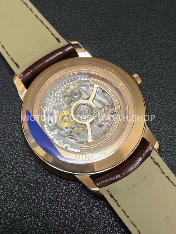 MKS Factory Vacheron Constantin Patrimony 85180-000R-9248 40mm Rose Gold Leather Strap White Dia (7) MKS Factory Vacheron Constantin Patrimony 85180/000R-9248 40mm Rose Gold Leather Strap White Dial