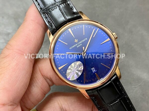 MKS Factory Vacheron Constantin Patrimony 85180000R-B515 40mm Rose Gold Leather Strap Blue Dial ( MKS Factory Vacheron Constantin Patrimony 85180/000R-B515 40mm Rose Gold Leather Strap Blue Dial