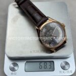 MKS Factory Vacheron Constantin Fiftysix 4000E/000R-B438 40mm Rose Gold Brown Leather Strap Arabic Numerals Silver Dial