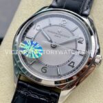 MKS Factory Vacheron Constantin Fiftysix 4600E/000A-B442 40mm Steel Leather Strap Arabic Numerals Silver Dial