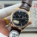 MKS Factory Vacheron Constantin Fiftysix 4000E/000R-B065 40mm Rose Gold Leather Strap Arabic Numerals Brown Black Dial