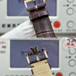 MKS Factory Vacheron Constantin Fiftysix 4000E/000R-B438 40mm Rose Gold Brown Leather Strap Arabic Numerals Silver Dial