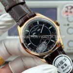 MKS Factory Vacheron Constantin Fiftysix 4000E/000R-B065 40mm Rose Gold Leather Strap Arabic Numerals Brown Black Dial