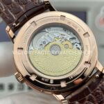 MKS Factory Vacheron Constantin Traditionnelle Complete Calendar 4010T/000R-B344 41mm Rose Gold Brown Leather Strap Silver Dial
