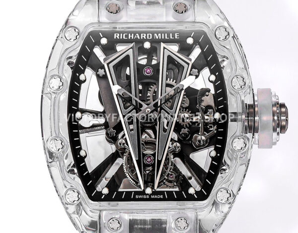 MS Factory Richard Mille RM 27-03 44mm Synthetic Sapphire Emulsion Rubber Strap Skeletonized Dial (4) MS Factory Richard Mille RM 27-03 44mm Synthetic Sapphire Emulsion Rubber Strap Skeletonized Dial