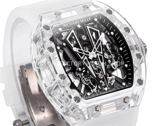 MS Factory Richard Mille RM 27-03 44mm Synthetic Sapphire Emulsion Rubber Strap Skeletonized Dial (6) MS Factory Richard Mille RM 27-03 44mm Synthetic Sapphire Emulsion Rubber Strap Skeletonized Dial
