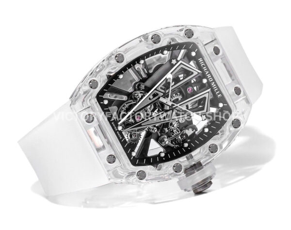 MS Factory Richard Mille RM 27-03 44mm Synthetic Sapphire Emulsion Rubber Strap Skeletonized Dial (8) MS Factory Richard Mille RM 27-03 44mm Synthetic Sapphire Emulsion Rubber Strap Skeletonized Dial