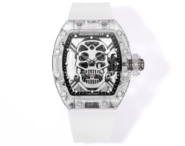 MS Factory Richard Mille RM 52-01 synthetic sapphire emulsion skeletonized skull black dial