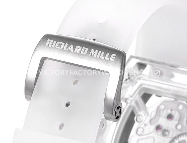 MS Factory Richard Mille RM 52-01 44mm Synthetic Sapphire Emulsion Rubber Strap Skeletonized Skull Black Dial