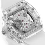 MS Factory Richard Mille RM 52-01 44mm Synthetic Sapphire Emulsion Rubber Strap Skeletonized Skull Black Dial