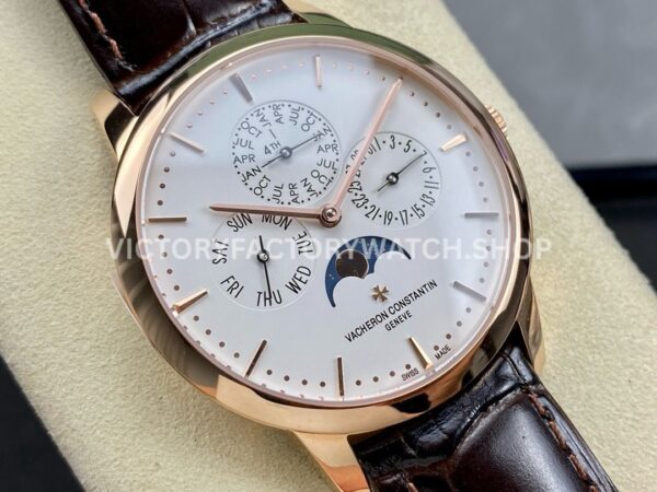 MX Factory Vacheron Constantin Patrimony 43175000R-9687 41mm Rose Gold Leather Strap Silver Dial ( MX Factory Vacheron Constantin Patrimony 43175/000R-9687 41mm Rose Gold Leather Strap Silver Dial