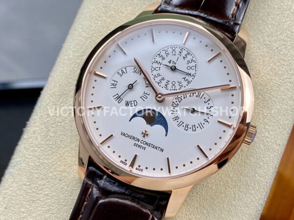 MX Factory Vacheron Constantin Patrimony 43175000R-9687 41mm Rose Gold Leather Strap Silver Dial ( (7) MX Factory Vacheron Constantin Patrimony 43175/000R-9687 41mm Rose Gold Leather Strap Silver Dial