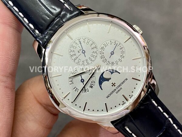 MX Factory Vacheron Constantin Patrimony 43175/000P-B190 41mm Steel Leather Strap Silver Dial