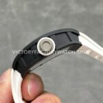 NEW Factory Richard Mille RM 055 Bubba Watson 42.7mm Black Ceramic White Rubber Strap Skeletoni (4) NEW Factory Richard Mille RM 055 Bubba Watson 42.7mm Black Ceramic White Rubber Strap Skeletonized White Dial