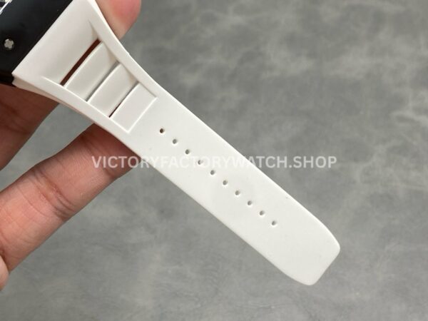 NEW Factory Richard Mille RM 055 Bubba Watson 42.7mm Black Ceramic White Rubber Strap Skeletoni (6) NEW Factory Richard Mille RM 055 Bubba Watson 42.7mm Black Ceramic White Rubber Strap Skeletonized White Dial