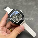 NEW Factory Richard Mille RM 055 Bubba Watson 42.7mm Black Ceramic White Rubber Strap Skeletoni (9) NEW Factory Richard Mille RM 055 Bubba Watson 42.7mm Black Ceramic White Rubber Strap Skeletonized White Dial