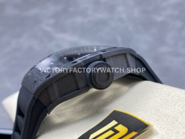 NEW Factory Richard Mille RM055 Abu Dhabi 42.7mm Carbon Fiber Black Rubber Strap Skeletonized B (3) NEW Factory Richard Mille RM 055 Abu Dhabi 42.7mm Carbon Fiber Black Rubber Strap Skeletonized Black Dial