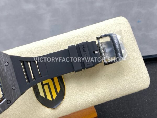 NEW Factory Richard Mille RM055 Abu Dhabi 42.7mm Carbon Fiber Black Rubber Strap Skeletonized B (5) NEW Factory Richard Mille RM 055 Abu Dhabi 42.7mm Carbon Fiber Black Rubber Strap Skeletonized Black Dial