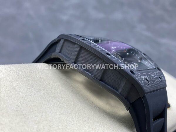 NEW Factory Richard Mille RM055 Abu Dhabi 42.7mm Carbon Fiber Black Rubber Strap Skeletonized B (8) NEW Factory Richard Mille RM 055 Abu Dhabi 42.7mm Carbon Fiber Black Rubber Strap Skeletonized Black Dial