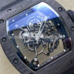 NEW Factory Richard Mille RM055 Abu Dhabi 42.7mm Carbon Fiber Black Rubber Strap Skeletonized B (9) NEW Factory Richard Mille RM 055 Abu Dhabi 42.7mm Carbon Fiber Black Rubber Strap Skeletonized Black Dial