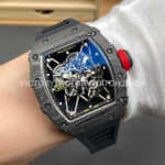 New Factory Richard Mille RM 35-01 42.7mm Black Carbon Fiber Black Rubber Strap Skeletonized Dial