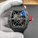 New Factory RM35-01 Rafael Nadal black carbon fiber black rubber strap skeletonized dial