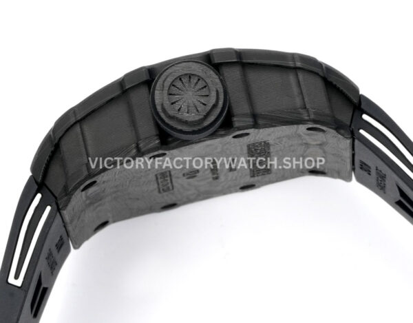 New Factory Richard Mille RM 35-01 42.7mm Black Carbon Fiber Black White Rubber Strap Black Skeletonized Dial (1) New Factory Richard Mille RM 35-01 42.7mm Black Carbon Fiber Black White Rubber Strap Black Skeletonized Dial