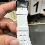 New Factory Richard Mille RM 35-01 42.7mm Black Carbon Fiber White Rubber Strap Black Skeletonized Dial (3) New Factory Richard Mille RM 35-01 42.7mm Black Carbon Fiber White Rubber Strap Black Skeletonized Dial