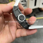 New Factory Richard Mille RM 35-01 42.7mm Black Carbon Fiber White Rubber Strap Black Skeletonized Dial (9) New Factory Richard Mille RM 35-01 42.7mm Black Carbon Fiber White Rubber Strap Black Skeletonized Dial
