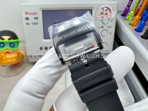 New Factory Richard Mille RM 35-02 44.5mm Black Carbon Fiber Black Rubber Strap Black Skeletonized Dial (10) New Factory Richard Mille RM 35-02 44.5mm Black Carbon Fiber Black Rubber Strap Black Skeletonized Dial