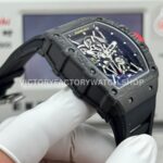 New Factory Richard Mille RM 35-02 44.5mm Black Carbon Fiber Black Rubber Strap Black Skeletonized Dial (2) New Factory Richard Mille RM 35-02 44.5mm Black Carbon Fiber Black Rubber Strap Black Skeletonized Dial