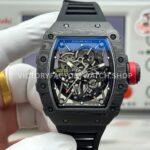 New Factory Richard Mille RM 35-02 44.5mm Black Carbon Fiber Black Rubber Strap Black Skeletonized Dial (5) New Factory Richard Mille RM35-02 44.5mm black carbon fiber black rubber strap black skeletonized dial