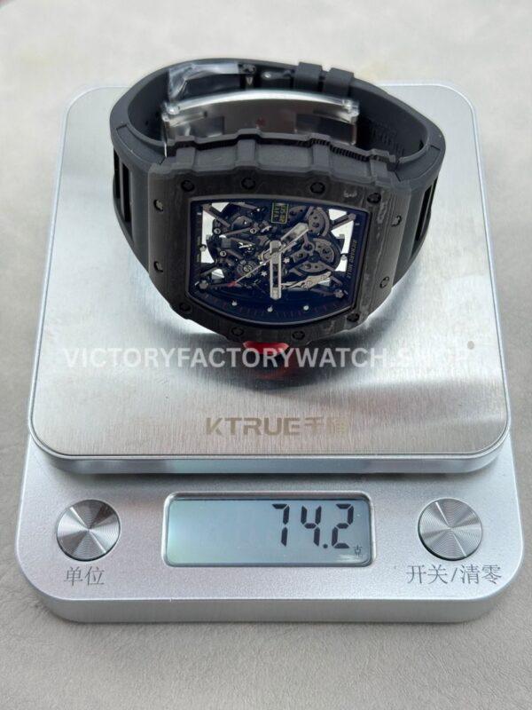 New Factory Richard Mille RM 35-02 44.5mm Black Carbon Fiber Black Rubber Strap Black Skeletonized Dial (7) New Factory Richard Mille RM 35-02 44.5mm Black Carbon Fiber Black Rubber Strap Black Skeletonized Dial