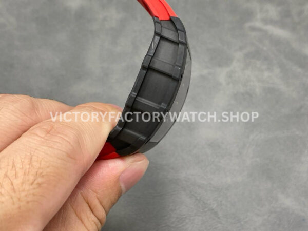 New Factory Richard Mille RM35-01 Rafael Nadal 42.7mm Black Carbon Fiber Red Rubber Strap Skeletoniz ( (7) New Factory Richard Mille RM35-01 Rafael Nadal 42.7mm Black Carbon Fiber Red Rubber Strap Skeletonized Dial