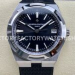 PPF Factory Vacheron Constantin Overseas 4500V-110A-B483 41mm Steel Rubber Strap Black Dial (1) PPF Factory Vacheron Constantin Overseas 4500V 110A B483 41mm steel rubber strap black dial replica watch