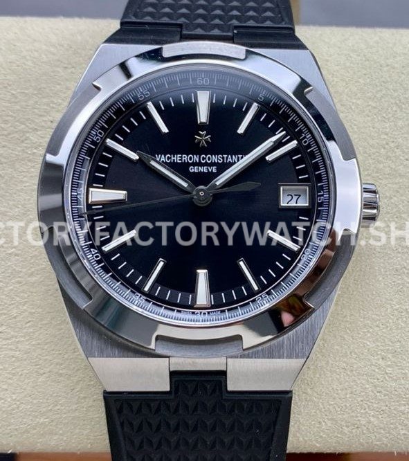 PPF Factory Vacheron Constantin Overseas 4500V-110A-B483 41mm Steel Rubber Strap Black Dial (1) PPF Factory Vacheron Constantin Overseas 4500V 110A B483 41mm steel rubber strap black dial replica watch