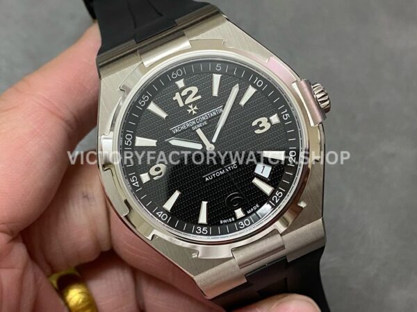 PPF Factory Vacheron Constantin Overseas 47040-B01A-9094 42mm Steel Black Rubber (3) PPF Factory Vacheron Constantin Overseas 47040/B01A-9094 42mm Steel Black Rubber Strap Arabic Numerals Black Dial
