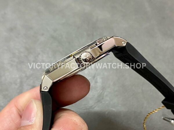 PPF Factory Vacheron Constantin Overseas 47040-B01A-9094 42mm Steel Black Rubber (9) PPF Factory Vacheron Constantin Overseas 47040/B01A-9094 42mm Steel Black Rubber Strap Arabic Numerals Black Dial