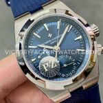 PZ Factory Vacheron Constantin Overseas Dual Time 7900V-110A-B334 41mm Steel Rubber Strap Blue (7) PZ Factory Vacheron Constantin Overseas Dual Time 7900V/110A-B334 41mm Steel Rubber Strap Blue Dial