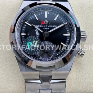 PZ Factory Vacheron Constantin Overseas Dual Time 7900V 110A B546 41mm full steel black dial replica watch