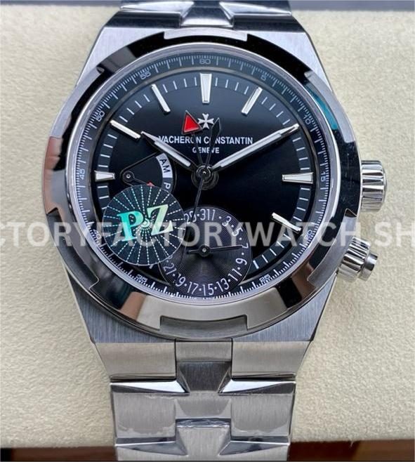 PZ Factory Vacheron Constantin Overseas Dual Time 7900V 110A B546 41mm full steel black dial replica watch