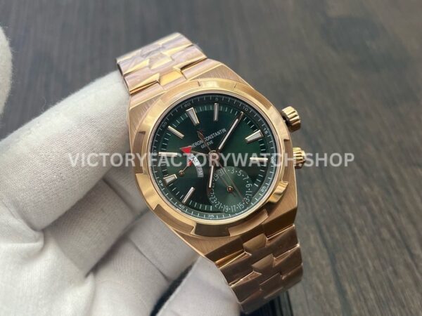 MKF Factory Vacheron Constantin Overseas Dual Time 7920V/210R-B965 41mm Full Rose Gold Green Dial