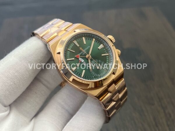 MKF Factory Vacheron Constantin Overseas Dual Time 7920V/210R-B965 41mm Full Rose Gold Green Dial
